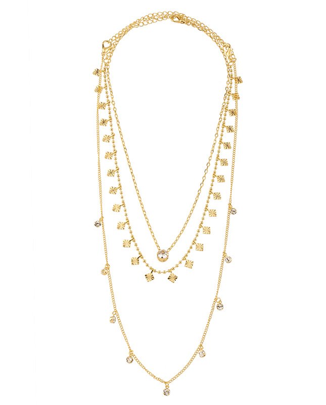CONJUNTO COM 3 COLARES BIJUTERIA FINA MB