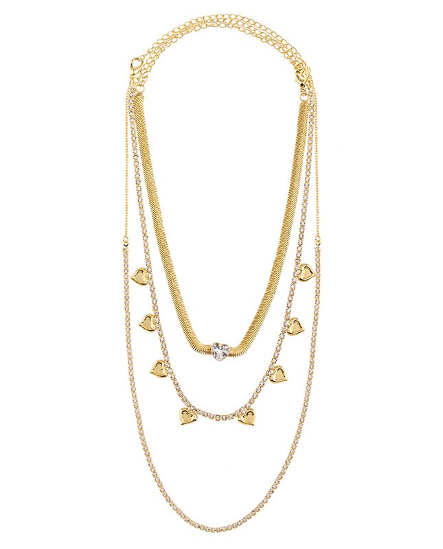 CONJUNTO COM 3 COLARES BIJUTERIA FINA MB