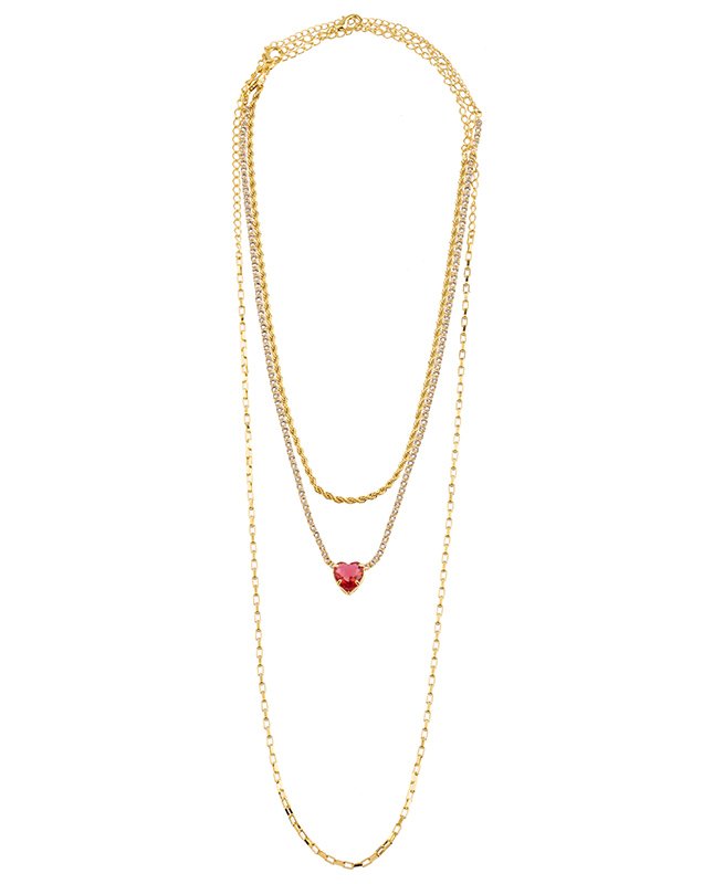 CONJUNTO COM 3 COLARES BIJUTERIA FINA MB