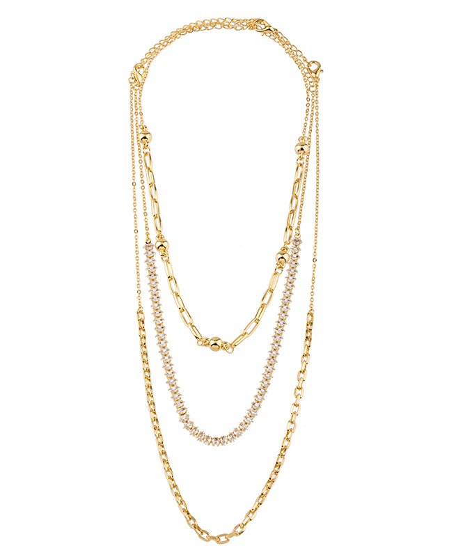 CONJUNTO COM 3 COLARES BIJUTERIA FINA MB