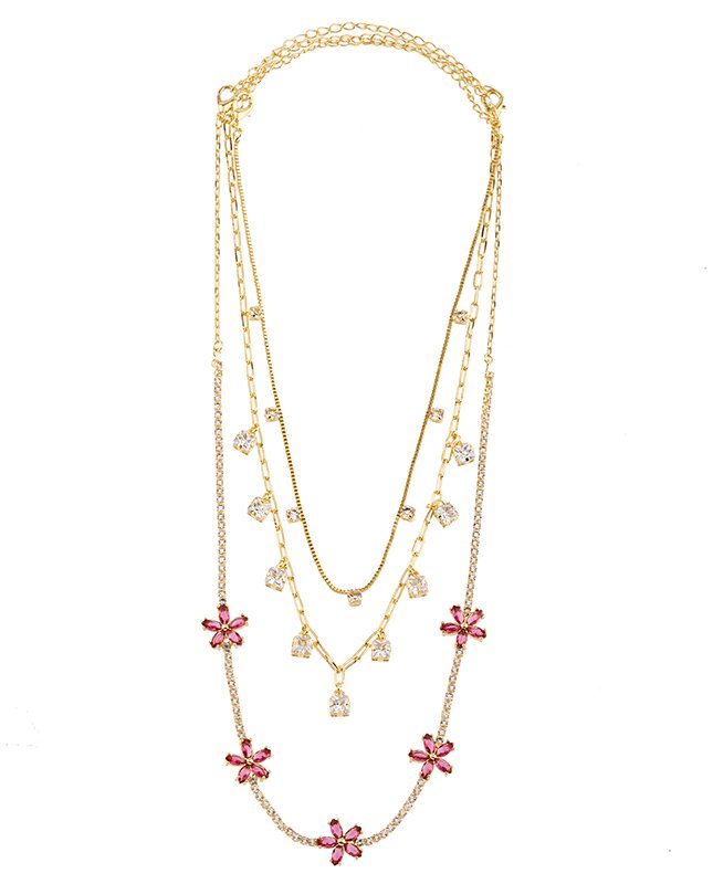 CONJUNTO COM 3 COLARES BIJUTERIA FINA MB