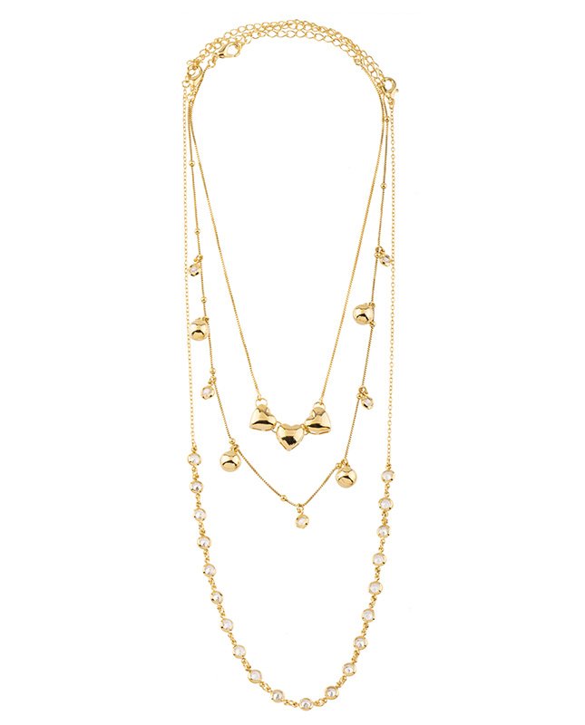 CONJUNTO COM 3 COLARES BIJUTERIA FINA MB
