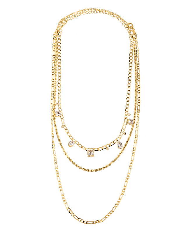 CONJUNTO COM 3 COLARES BIJUTERIA FINA MB