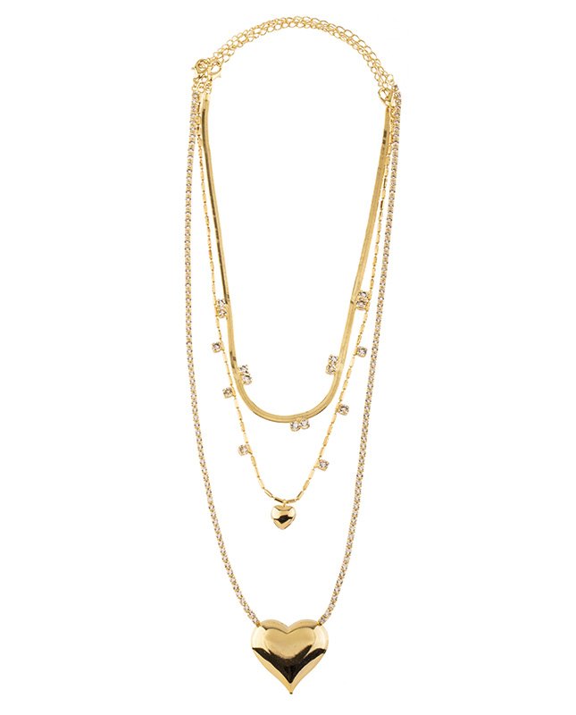 CONJUNTO COM 3 COLARES BIJUTERIA FINA MB