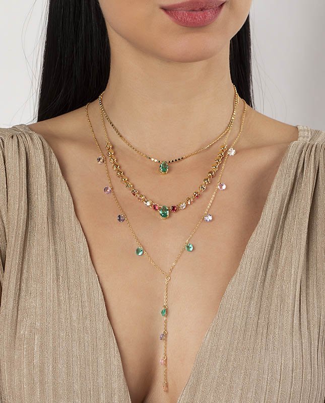 CONJUNTO COM 3 COLARES BIJUTERIA FINA MB