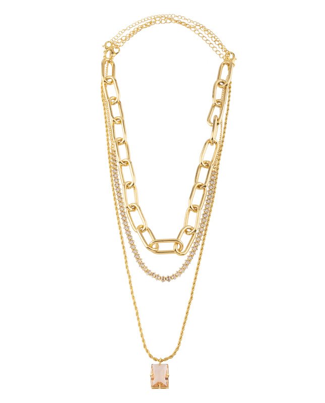 CONJUNTO COM 3 COLARES BIJUTERIA FINA MB