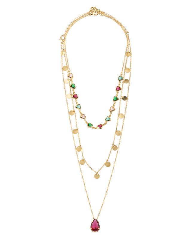 CONJUNTO COM 3 COLARES BIJUTERIA FINA MB