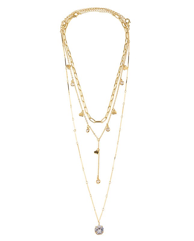 CONJUNTO COM 3 COLARES BIJUTERIA FINA MB