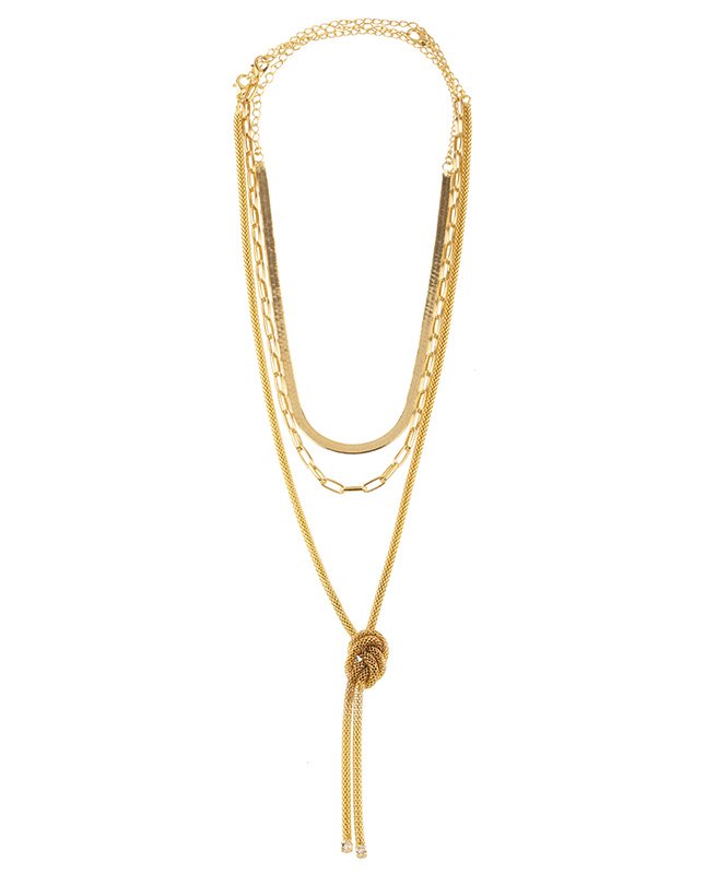 CONJUNTO COM 3 COLARES BIJUTERIA FINA MB