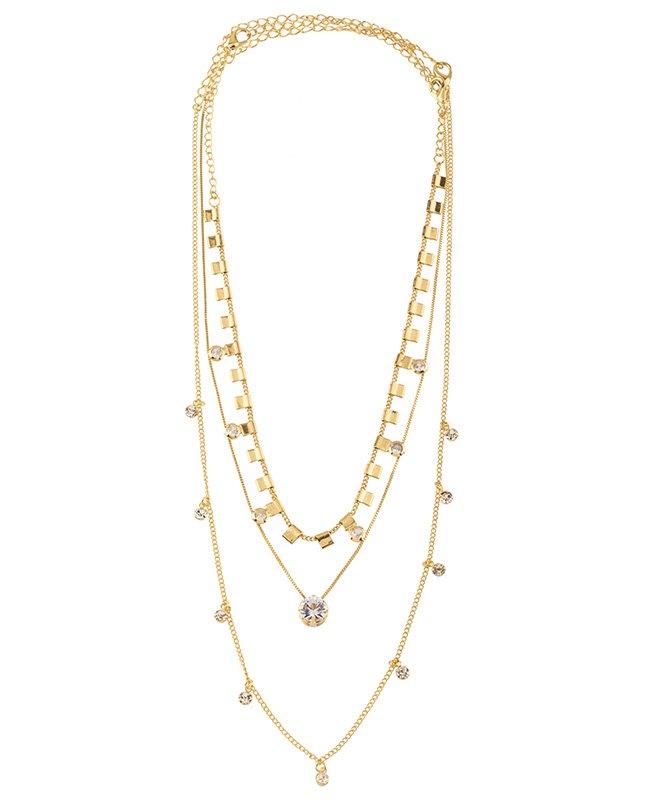 CONJUNTO COM 3 COLARES BIJUTERIA FINA MB