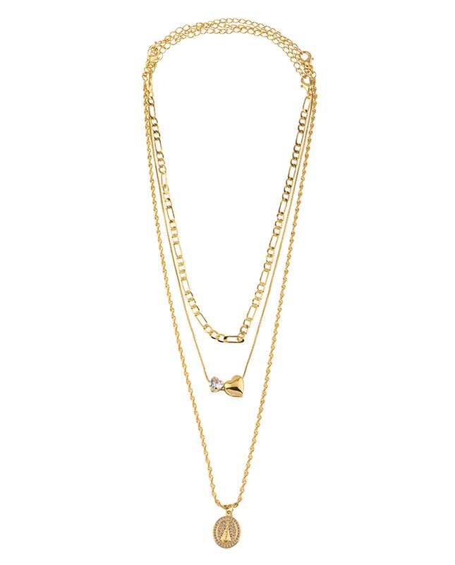 CONJUNTO COM 3 COLARES BIJUTERIA FINA MB