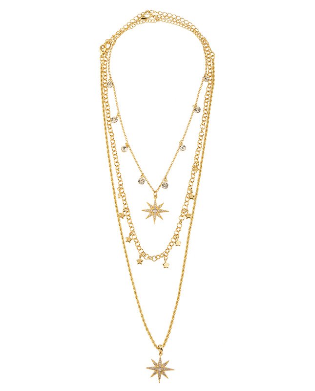 CONJUNTO COM 3 COLARES BIJUTERIA FINA MB