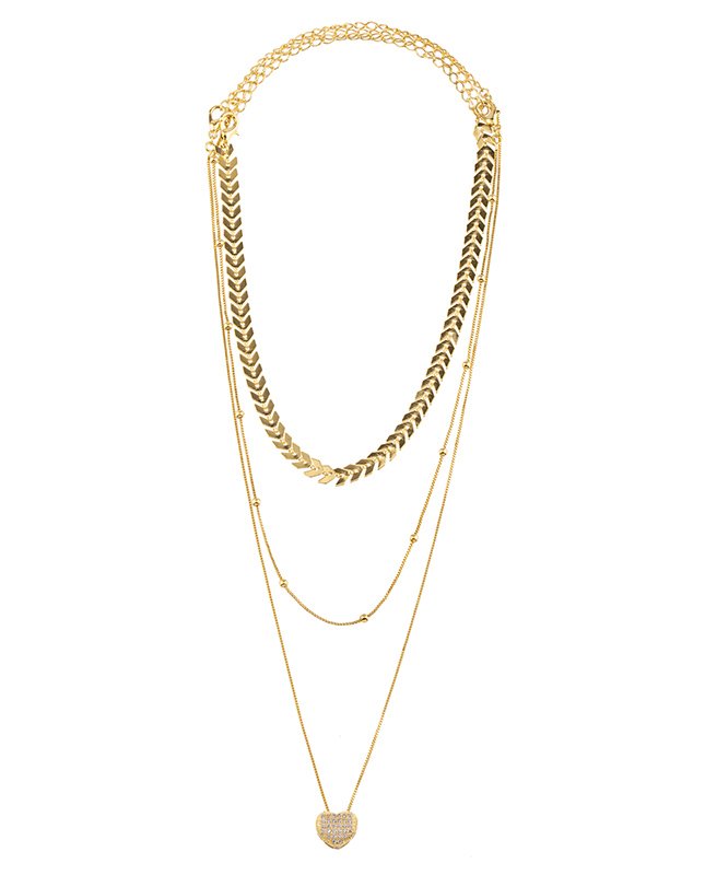 CONJUNTO COM 3 COLARES BIJUTERIA FINA MB