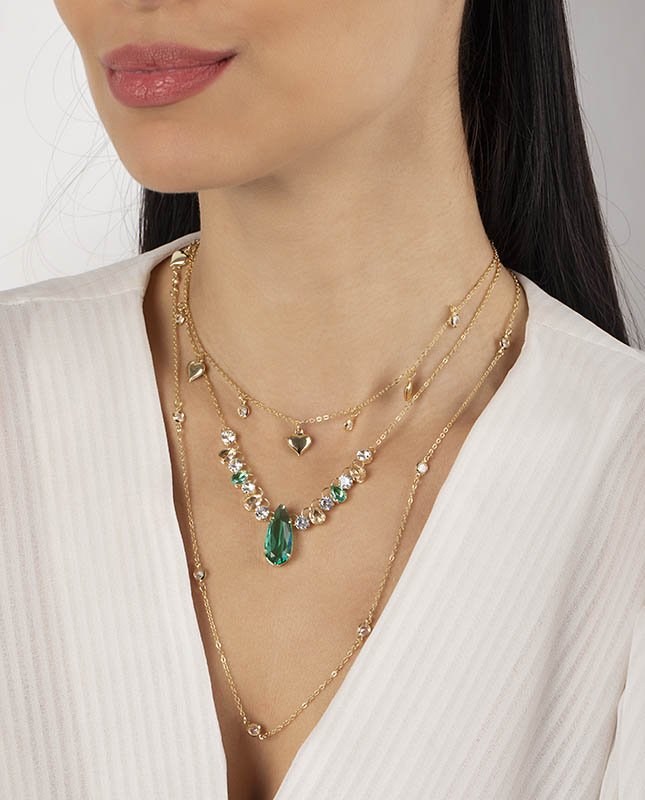 CONJUNTO COM 3 COLARES BIJUTERIA FINA MB