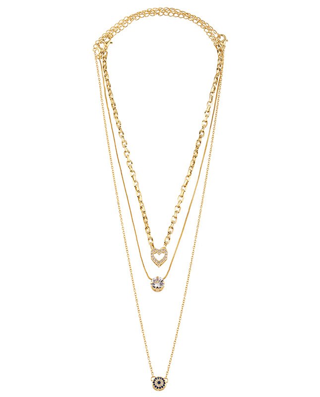 CONJUNTO COM 3 COLARES BIJUTERIA FINA MB