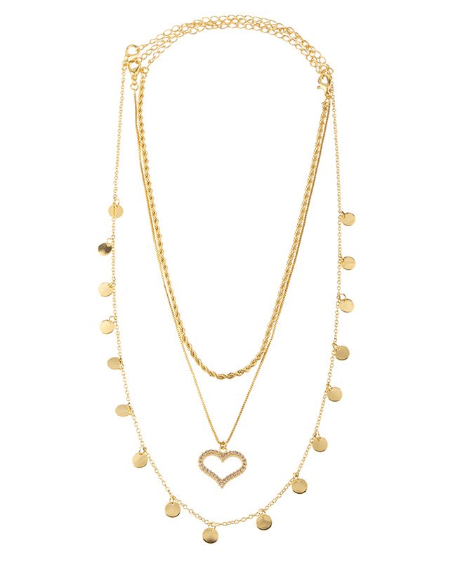 CONJUNTO COM 3 COLARES BIJUTERIA FINA MB