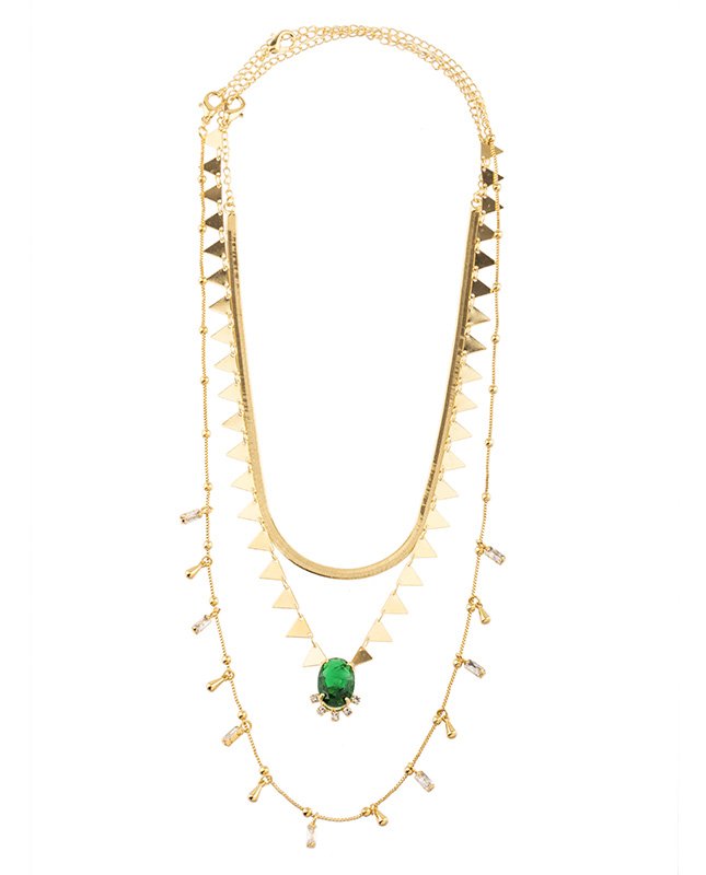 CONJUNTO COM 3 COLARES BIJUTERIA FINA MB