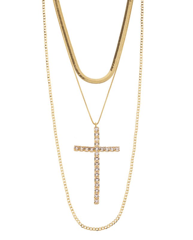 CONJUNTO COM 3 COLARES BIJUTERIA FINA MB