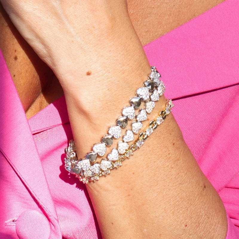 Pulseira Corações Mix de Banhos