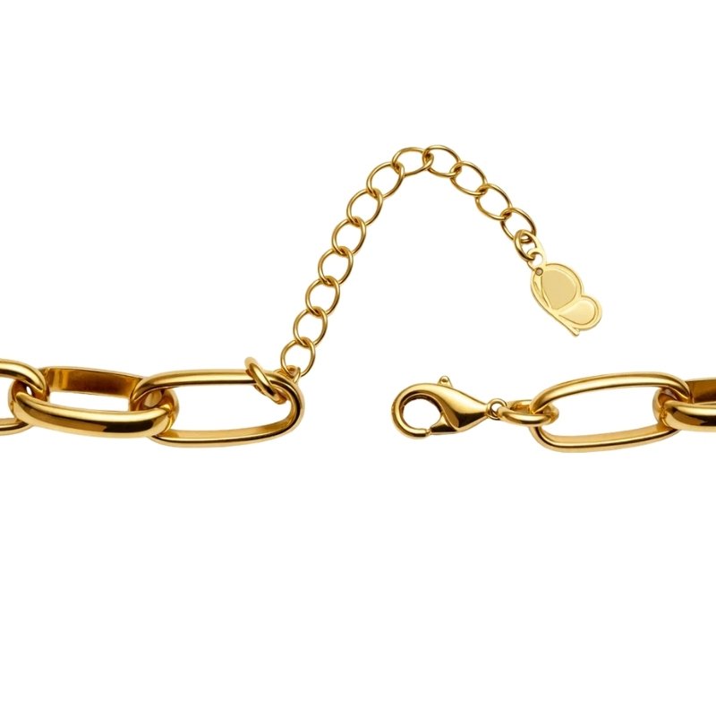 Pulseira corrente de elos largos