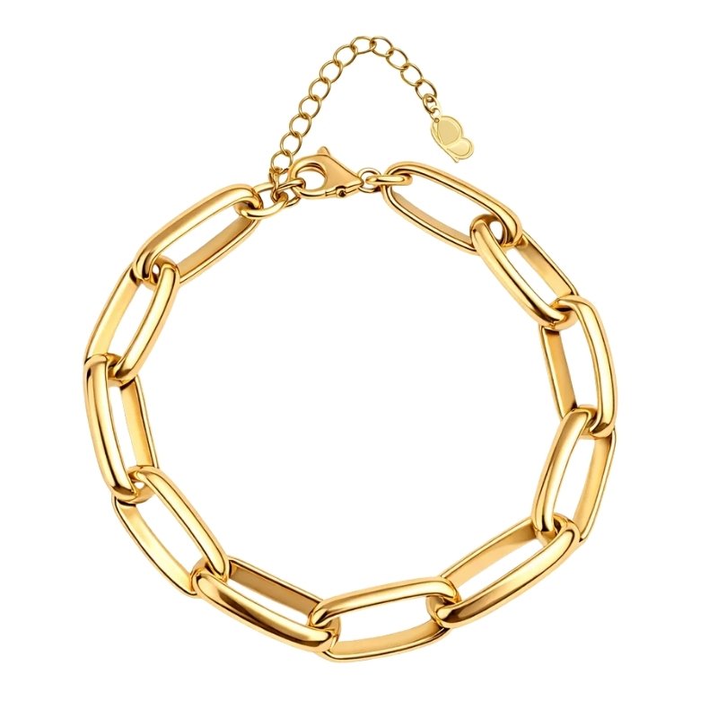 Pulseira corrente de elos largos