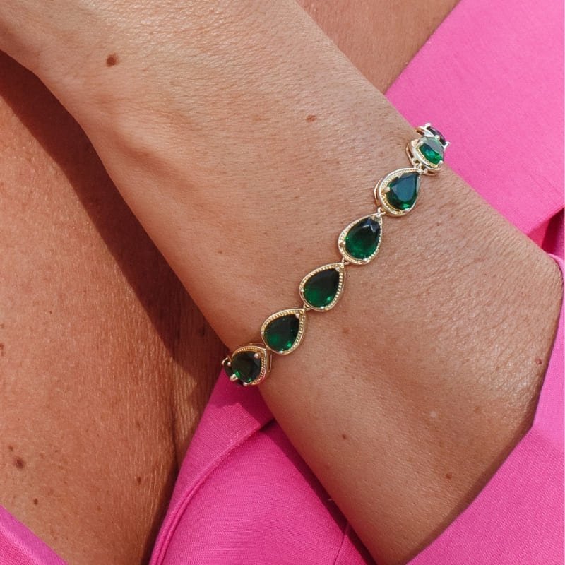 Pulseira Gotas Verdes