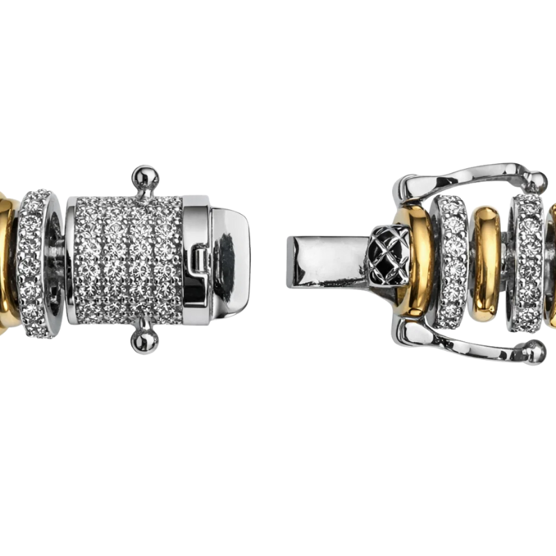 Pulseira Mix de Banhos com elos Cravejados