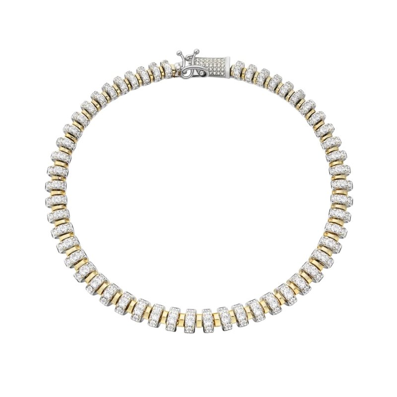 Pulseira Mix de Banhos com elos Cravejados